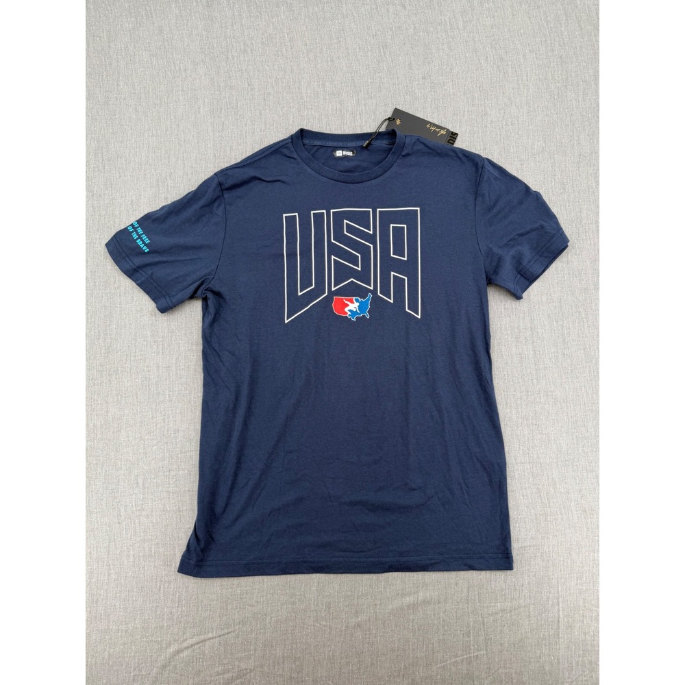 Rudis USA Wrestling T-Shirt Mens Medium Navy Blue Teams Super Soft Tee NWT